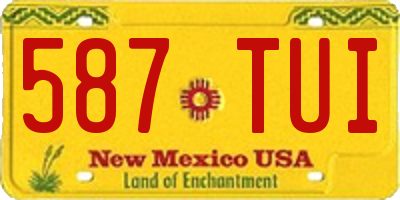 NM license plate 587TUI