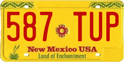 NM license plate 587TUP