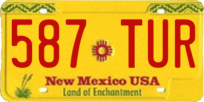 NM license plate 587TUR