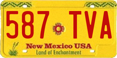 NM license plate 587TVA