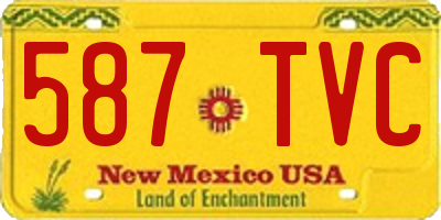 NM license plate 587TVC