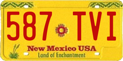 NM license plate 587TVI