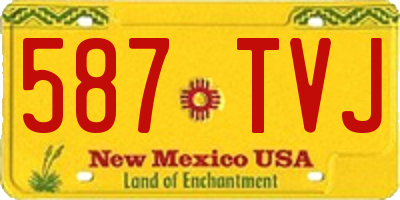 NM license plate 587TVJ