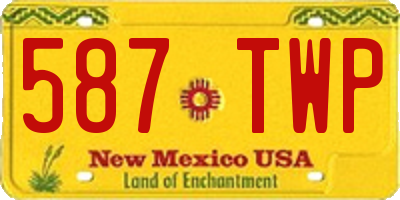 NM license plate 587TWP