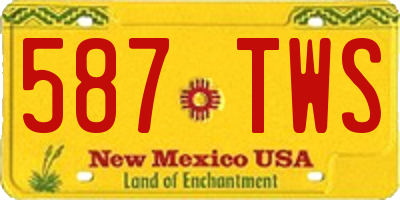 NM license plate 587TWS