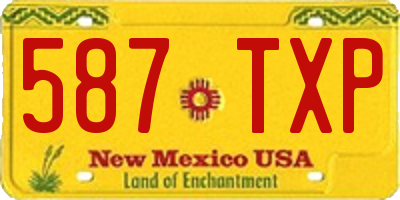 NM license plate 587TXP