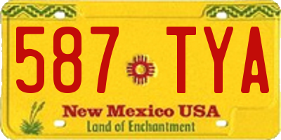 NM license plate 587TYA