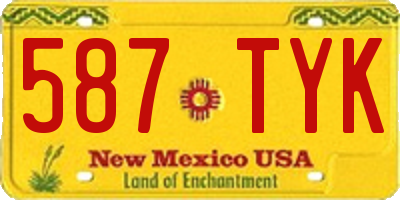 NM license plate 587TYK