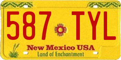 NM license plate 587TYL