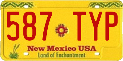 NM license plate 587TYP