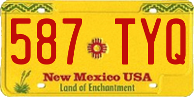NM license plate 587TYQ