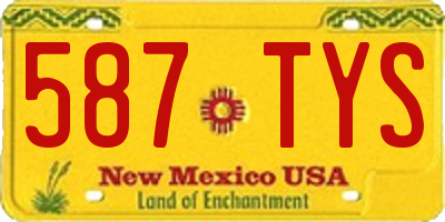 NM license plate 587TYS