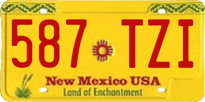 NM license plate 587TZI