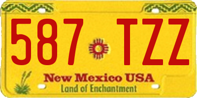 NM license plate 587TZZ