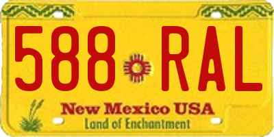 NM license plate 588RAL