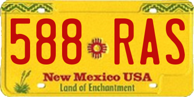 NM license plate 588RAS