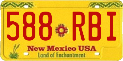 NM license plate 588RBI