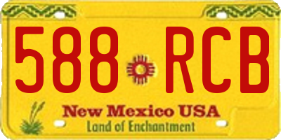 NM license plate 588RCB