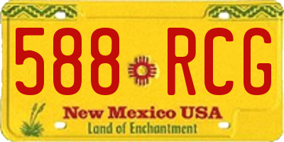 NM license plate 588RCG