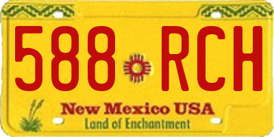 NM license plate 588RCH