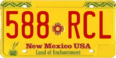 NM license plate 588RCL