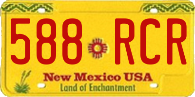 NM license plate 588RCR