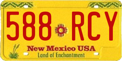 NM license plate 588RCY