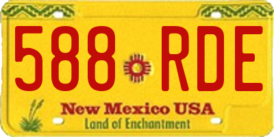 NM license plate 588RDE
