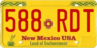 NM license plate 588RDT