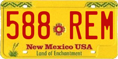 NM license plate 588REM