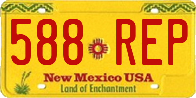 NM license plate 588REP