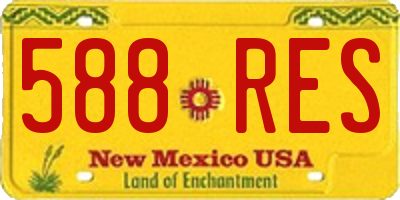 NM license plate 588RES