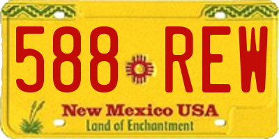 NM license plate 588REW