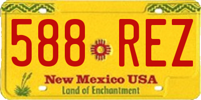 NM license plate 588REZ