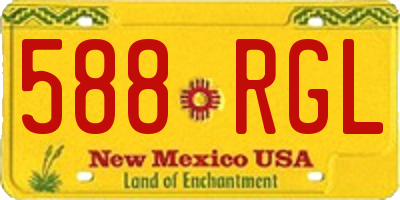 NM license plate 588RGL