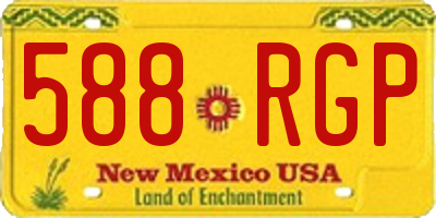 NM license plate 588RGP