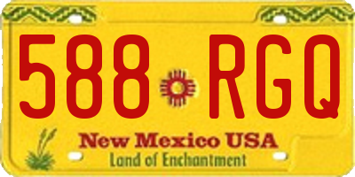 NM license plate 588RGQ