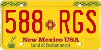 NM license plate 588RGS