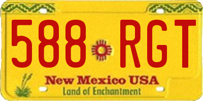 NM license plate 588RGT