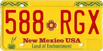 NM license plate 588RGX