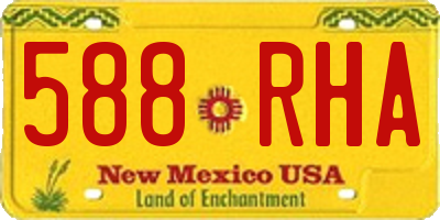 NM license plate 588RHA
