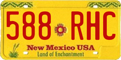 NM license plate 588RHC