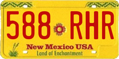 NM license plate 588RHR