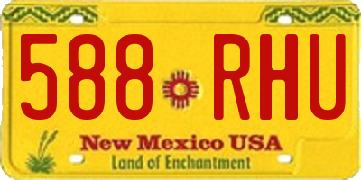 NM license plate 588RHU
