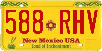 NM license plate 588RHV