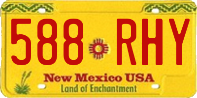 NM license plate 588RHY