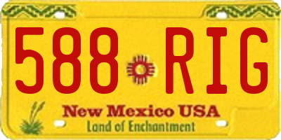 NM license plate 588RIG