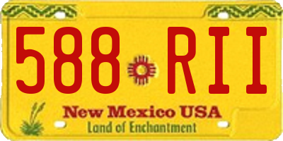 NM license plate 588RII
