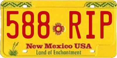 NM license plate 588RIP