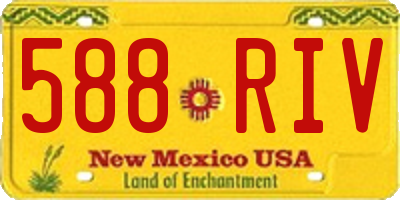 NM license plate 588RIV
